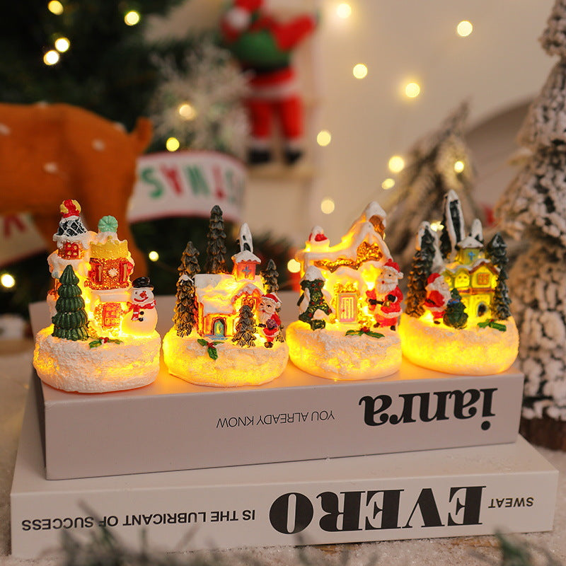 Weihnachtliche Miniaturbeleuchtung mit Schneeszenen Brehn