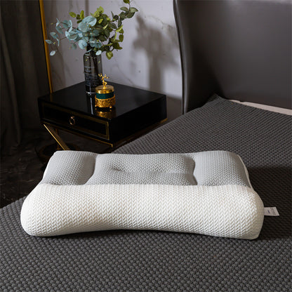 Ergonomisches Nackenstützkissen-Set mit viskoelastischer Konturform und Stützwalze