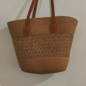 Oversized Strandtasche Aus Geflochtenem Material Brehn