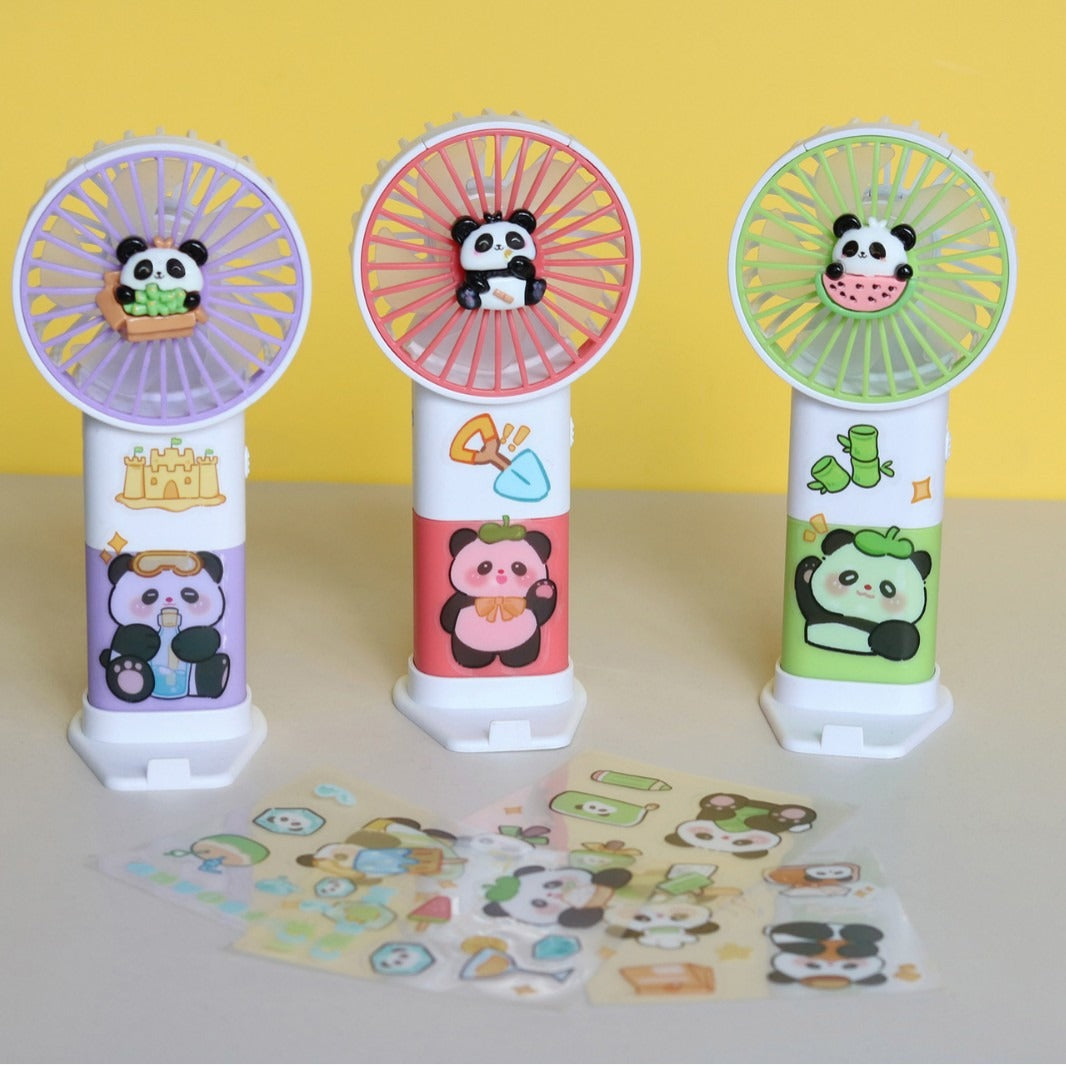 Unisex Tragbarer Handventilator im niedlichen Panda-Design Brehn