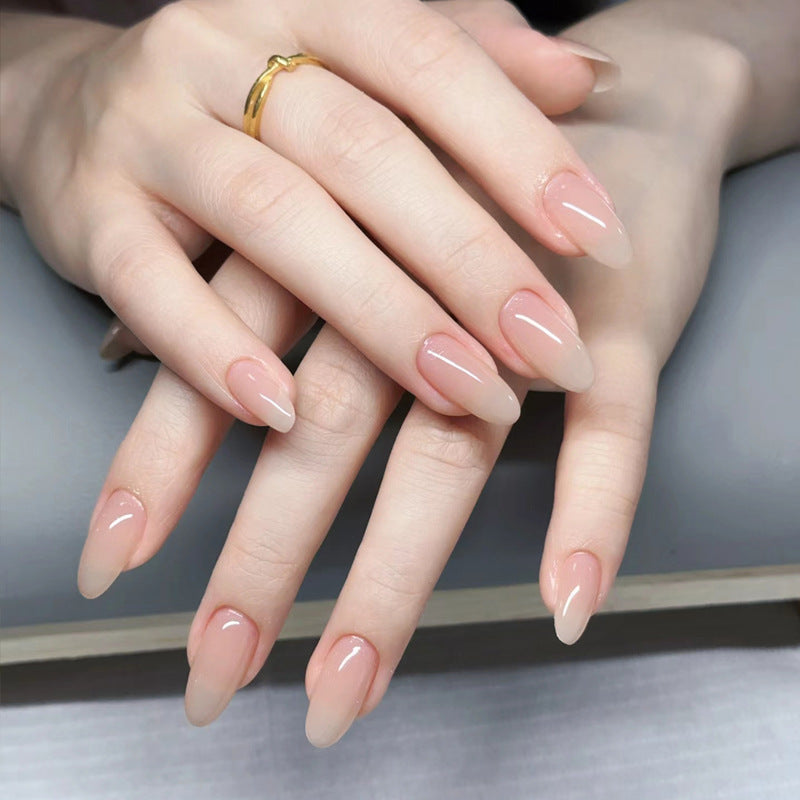 Natürlicher Finish Nude Press-On Nail Set Brehn
