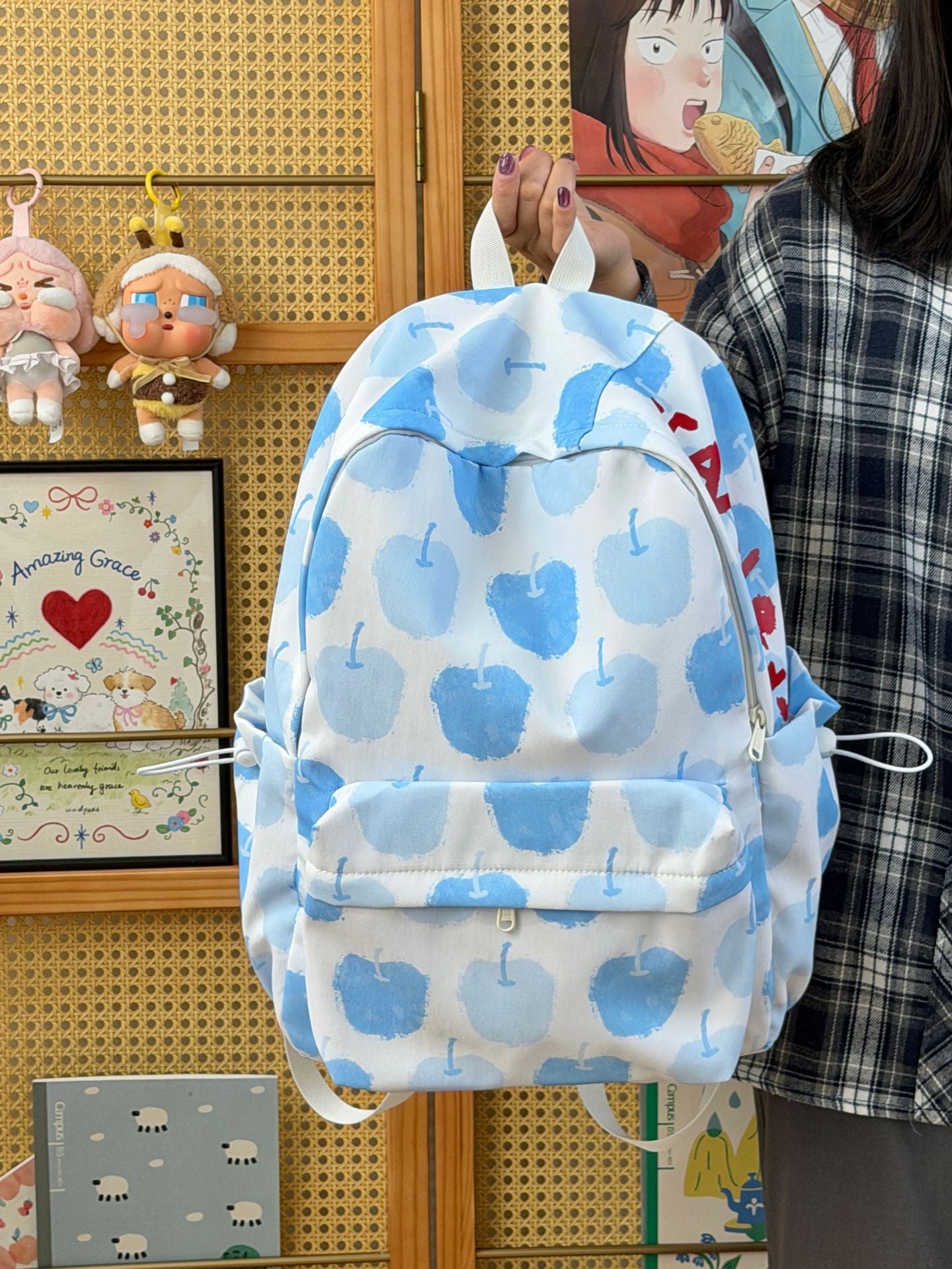 Süßer Apfelmuster-Schulrucksack