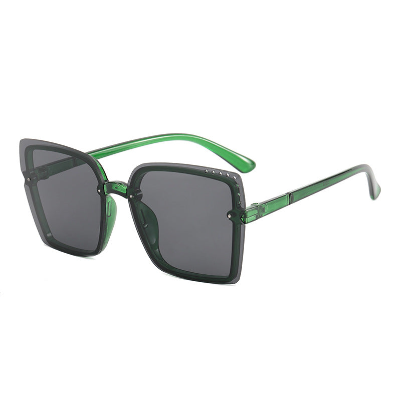 Damen Quadratische Sonnenbrille mit funkelnden Rahmenakzenten Brehn