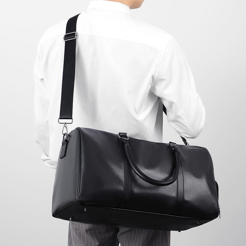 Premium Leder Wochenend Reise Duffle Brehn