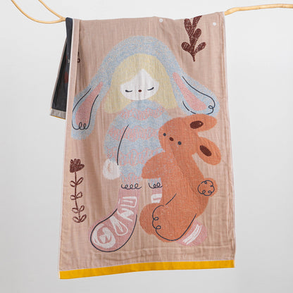 Damen Kuscheltuch mit bearbeitetem Bärenmotiv Brehn