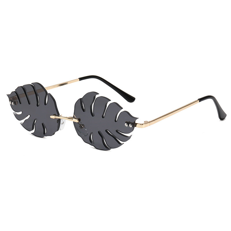 Damen modische Sonnenbrille mit markantem Blattdesign Brehn