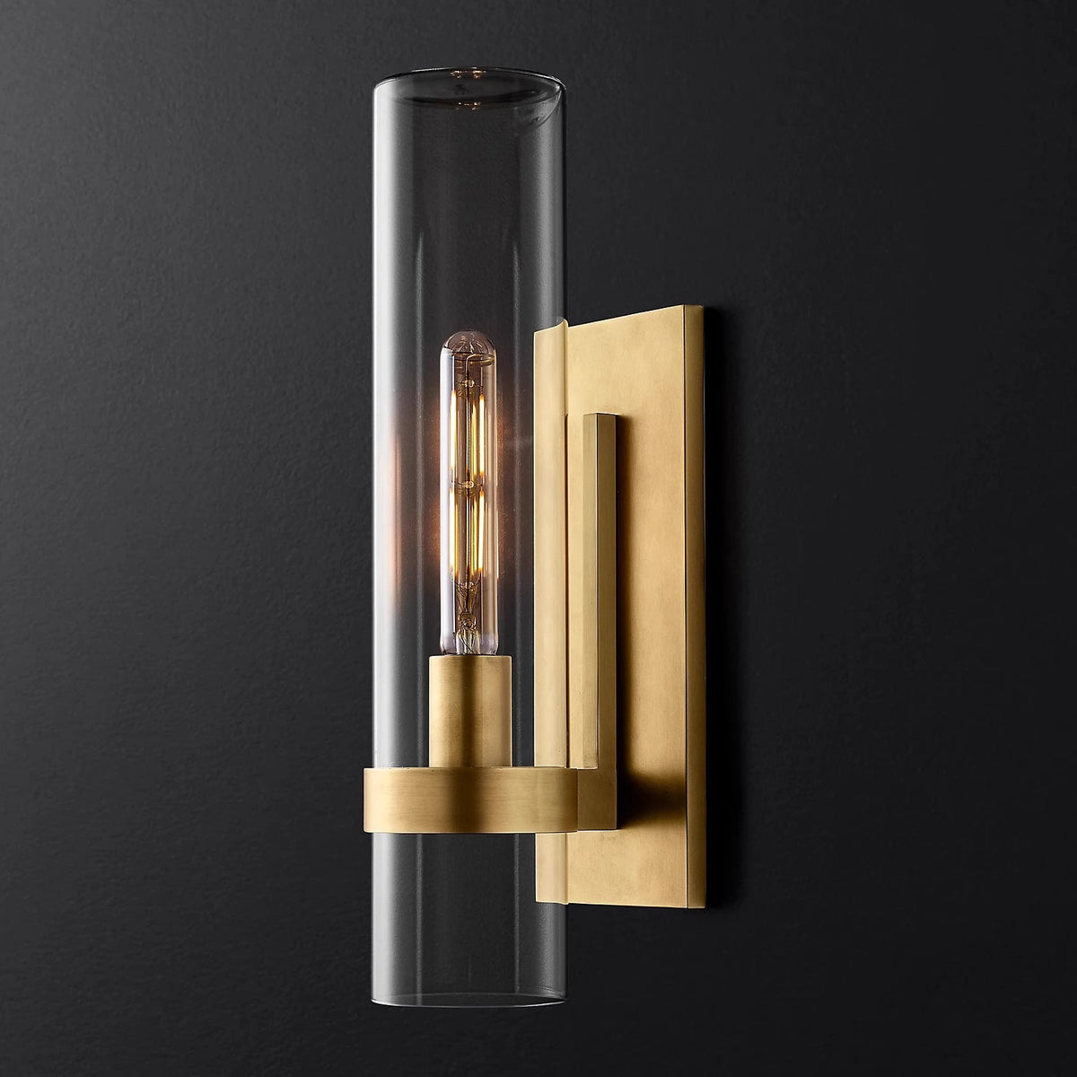 Industrie Glas Wandlamp
