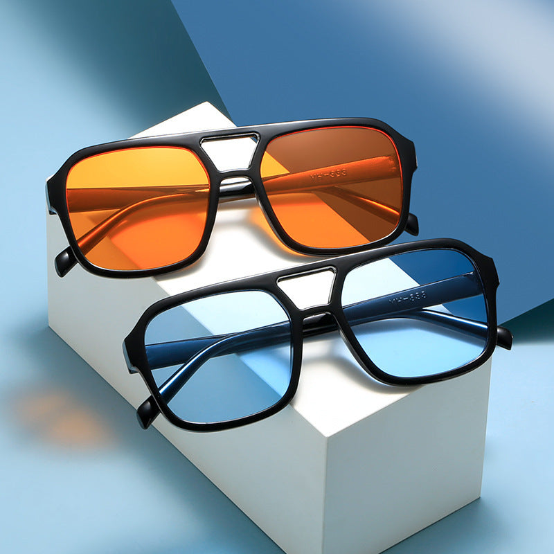 Klare Linse Quadratrahmen Sonnenbrille Brehn