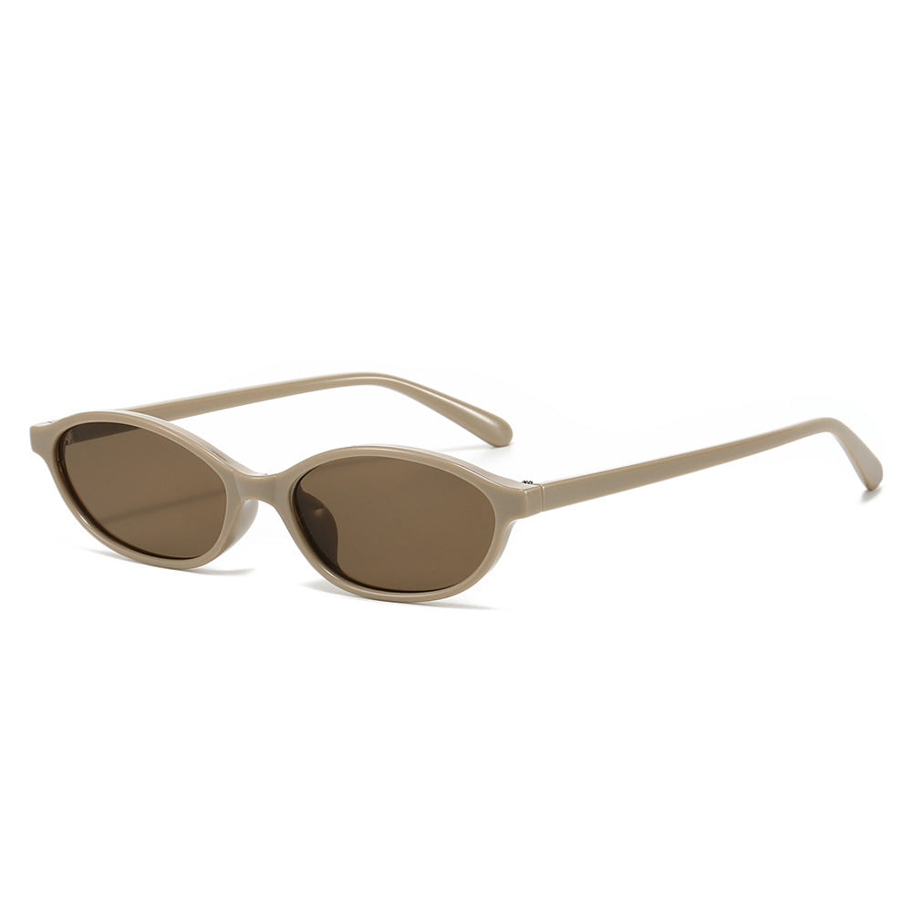 Retro-inspirierte schlanke ovale Sonnenbrille Brehn