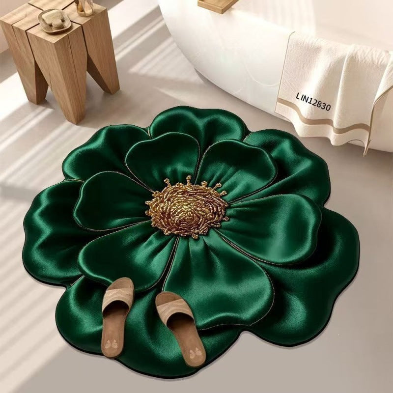 Künstlerischer floral geformter Teppich