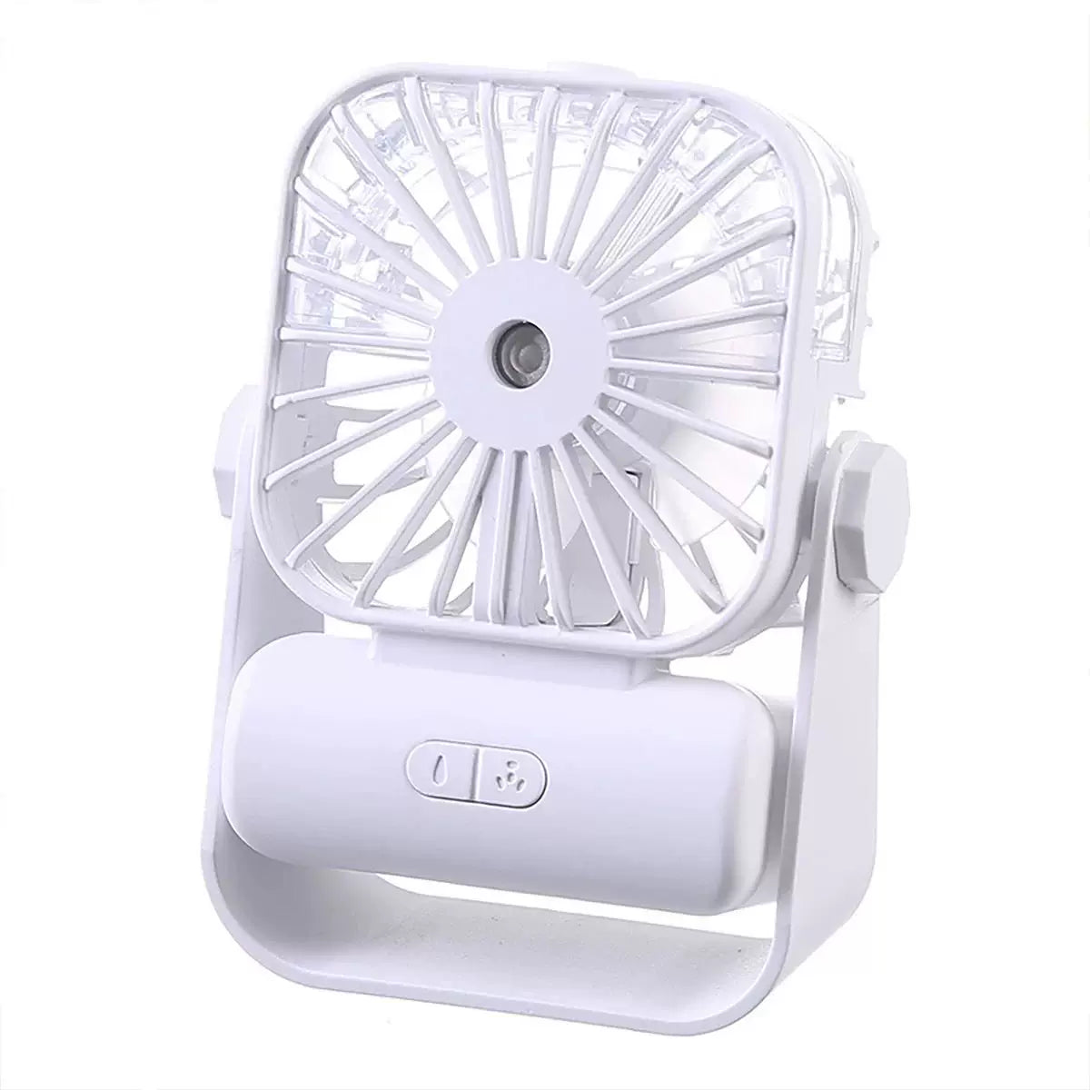 Unisex Einheitsgröße tragbarer USB wiederaufladbarer Nebel persönlicher Schreibtischventilator mit verstellbarem Neigungswinkel, mehrfach einstellbarer Luftstrom und abnehmbarem nachfüllbarem Reservoir Brehn