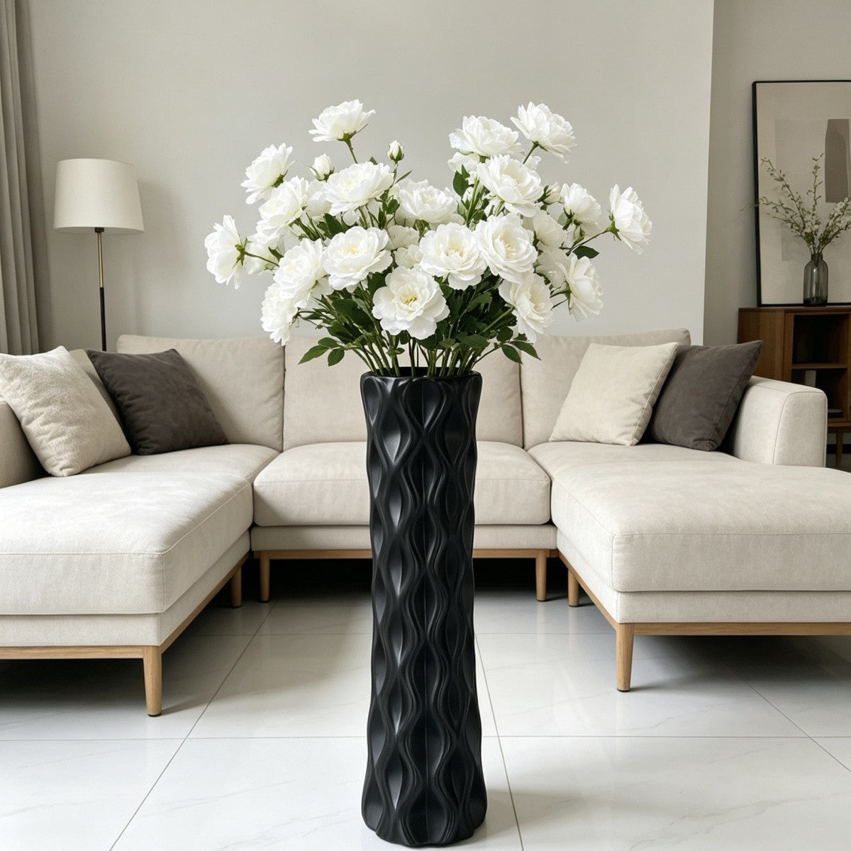 Skulpturales Wellendesign Blumentopf Brehn