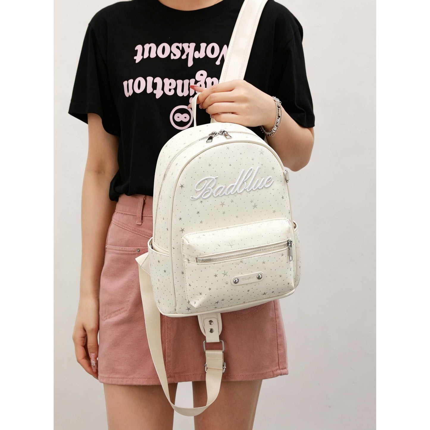 Stern-Bestickte Freizeit-Rucksack Brehn
