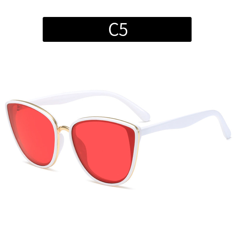 Chic Winkelränder Übergroße Sonnenbrille