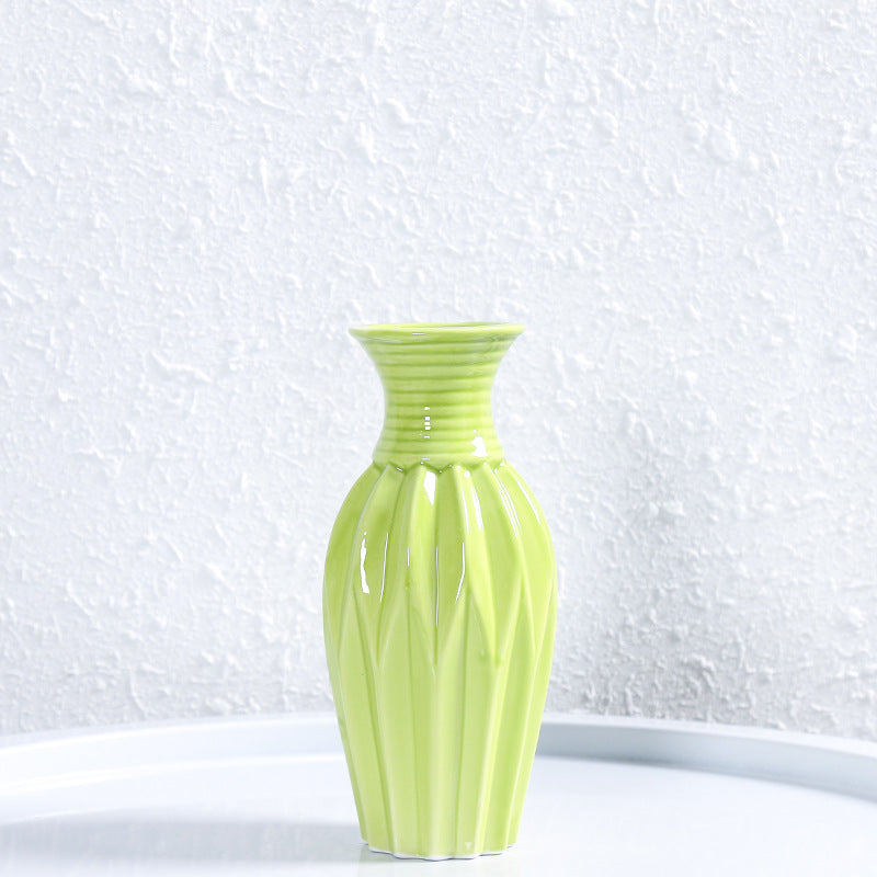 Modern gerippten Keramik Blumenvasen Brehn