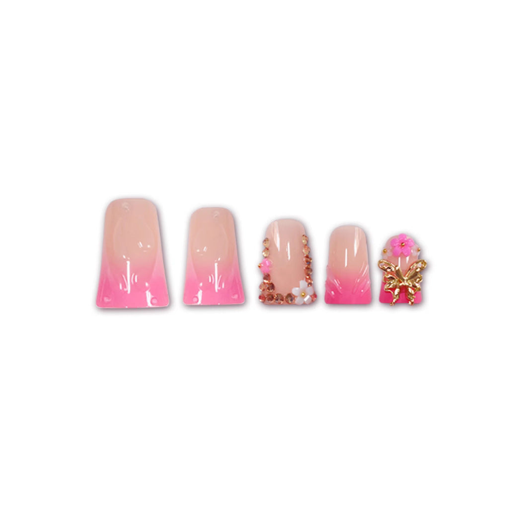 Künstlerische florale Press-On Nagelverzierungen Brehn