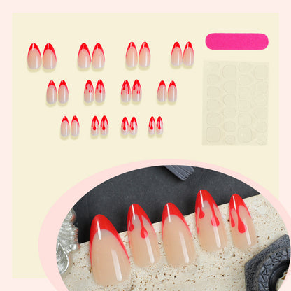 Premium Künstlerische Press-On Nagelset Brehn