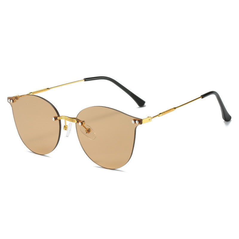 Damen modische Sonnenbrille mit innovativem Metallrahmen und flexibler Nasenauflage Brehn