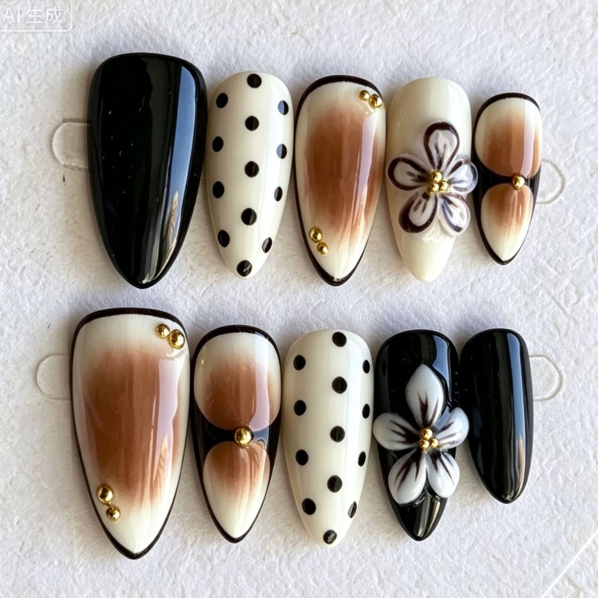 Künstlerisches Press-On Nageldesign Set