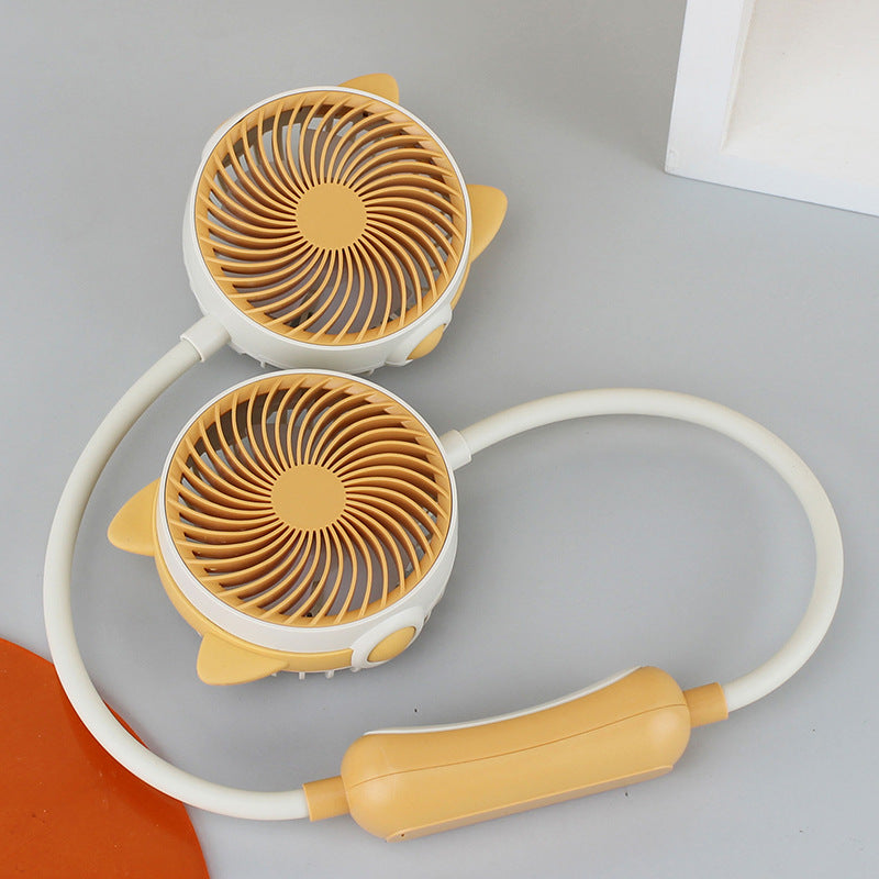 Frauen Tragbarer Halsventilator mit Doppellüfter Brehn