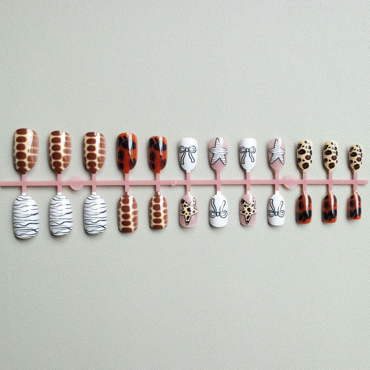 Künstlerisches Tierdruck-Nagelart-Set