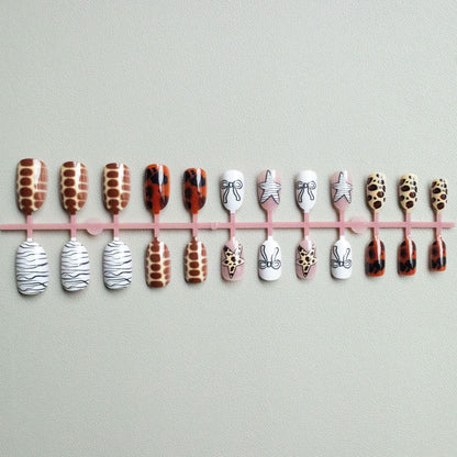 Künstlerisches Tierdruck-Nagelart-Set