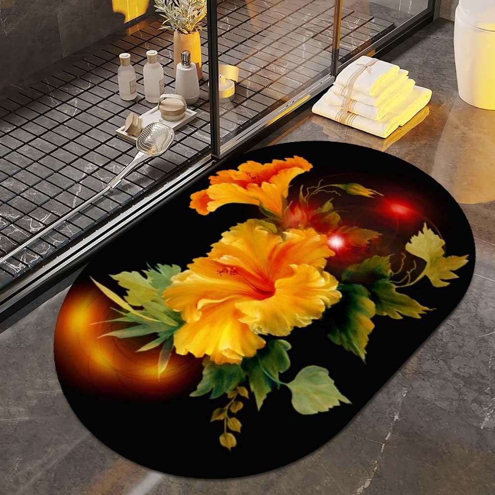 Florale Kunst Badematte Brehn