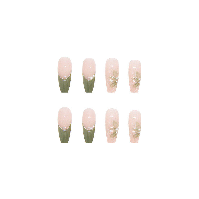 Blumenverzierte Acryl-Nagelkunstverlängerungen