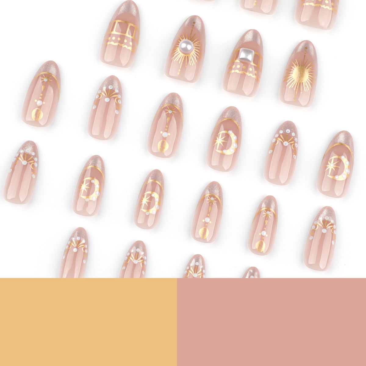 Glamouröse Nagelkunst mit feinen Goldakzenten Brehn