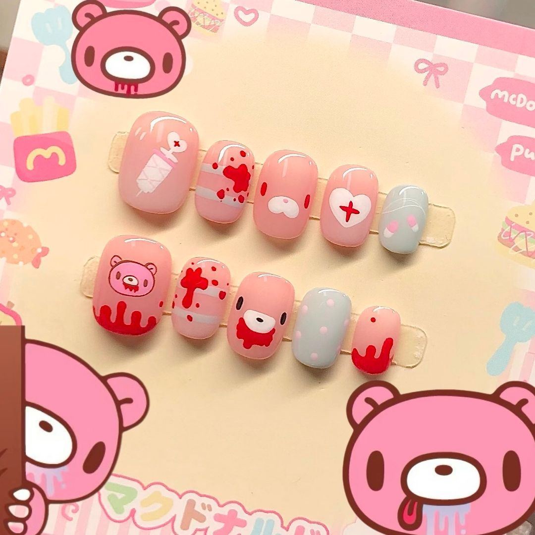 Künstlerisches Kaffee-inspiriertes Press-On Nagelkunst Set Brehn