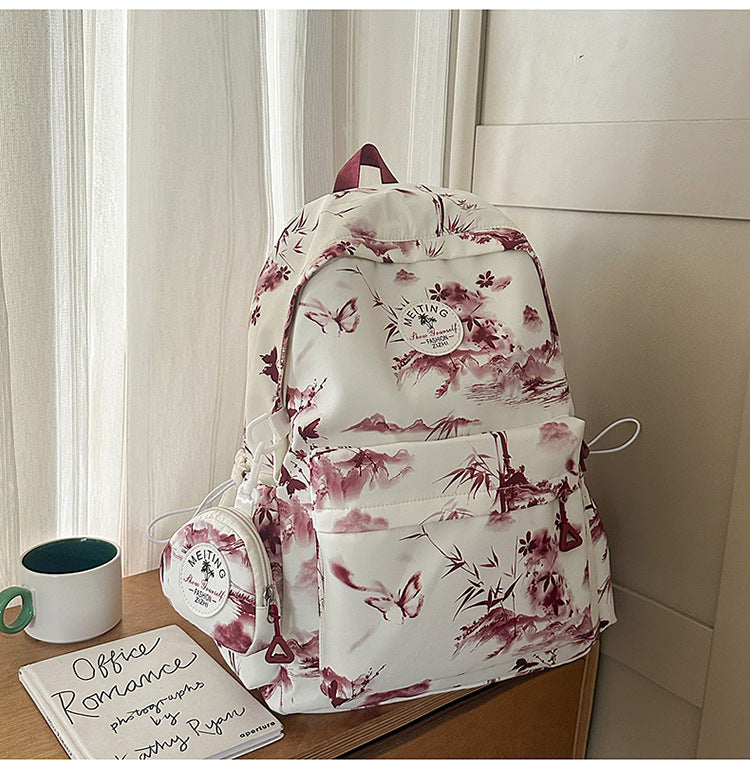 Künstlerischer Blumenmuster-Schulrucksack