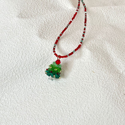 Perlen Weihnachtsbaum Halskette Brehn
