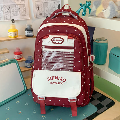 Stylische Pünktchen Schultasche Brehn