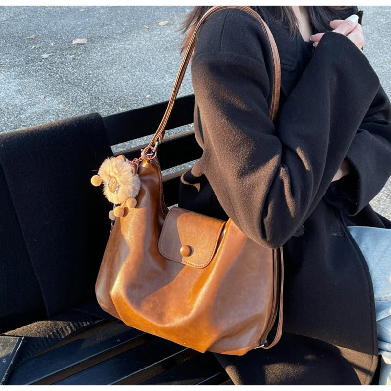 Chice Strukturierte Leder Hobo Tasche Brehn