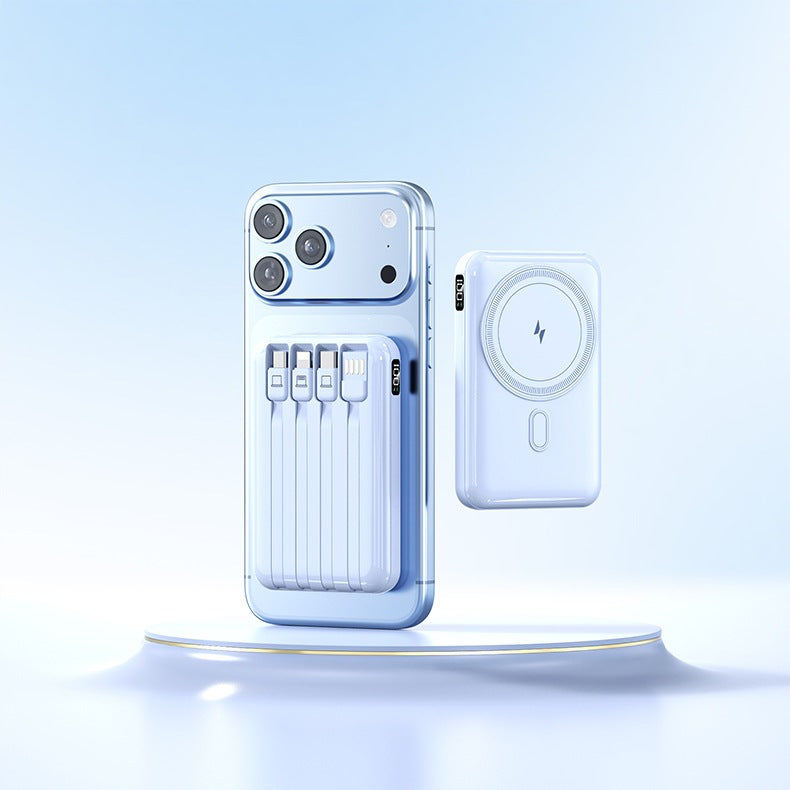 Powerbank mit integriertem Ladekabel und stylischem Design Brehn