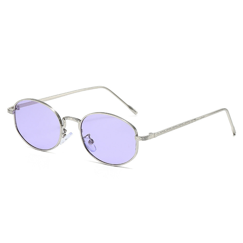 Minimalistische ovale Rahmen-Sonnenbrille Brehn