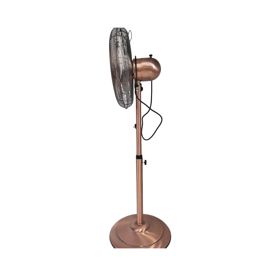 Damen Retro-Standventilator mit verstellbarem Neigungswinkel und autarkem Lüftungssystem Brehn