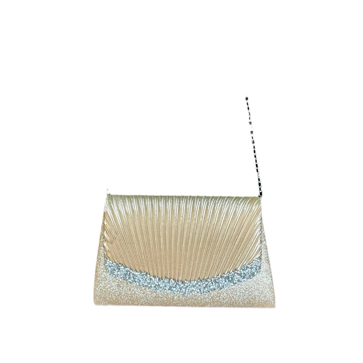 Faltete Satin Abend-Clutch