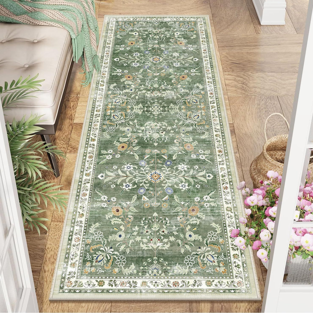 Vintage-inspirierter Läufer Teppich