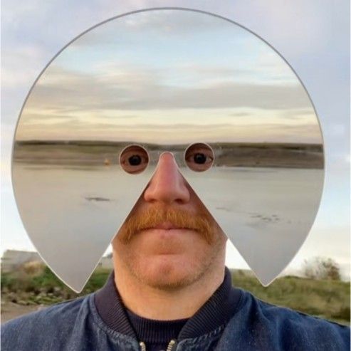 Spaßige Spiegelmaske Brehn