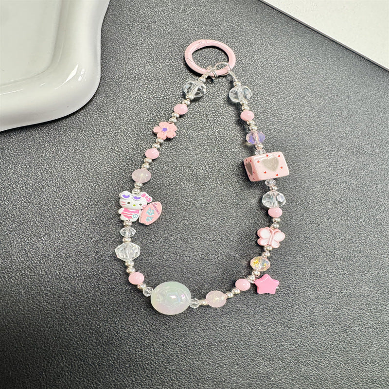 Dekorativer Charm Perlen Handy-Kette Brehn