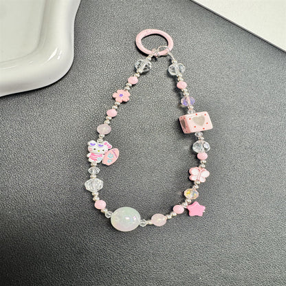 Dekorativer Charm Perlen Handy-Kette Brehn