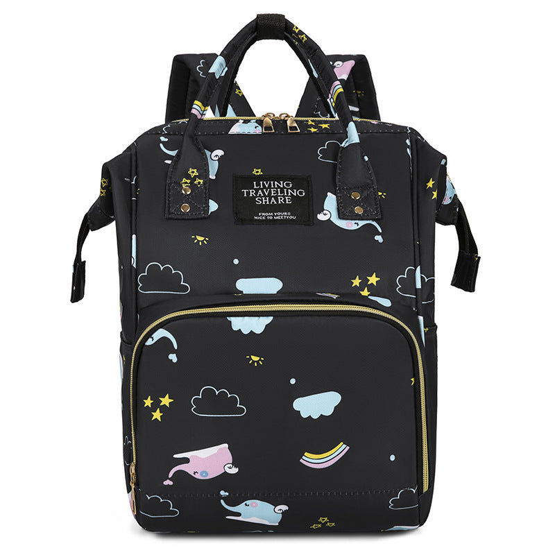 Verspielt bedruckter multifunktionaler Baby-Rucksack Brehn
