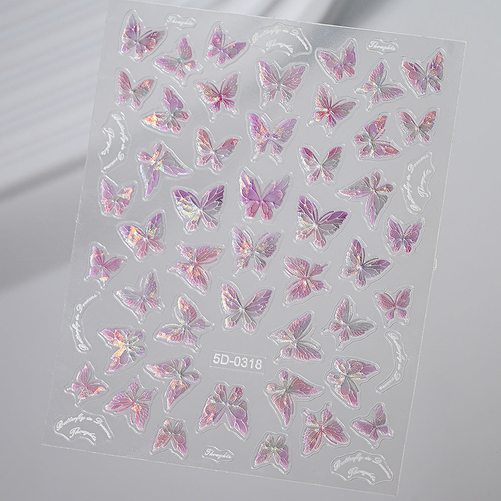 Dekorative Schmetterling Nagel Art Aufkleber