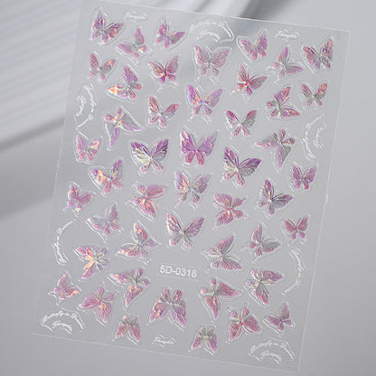 Dekorative Schmetterling Nagel Art Aufkleber
