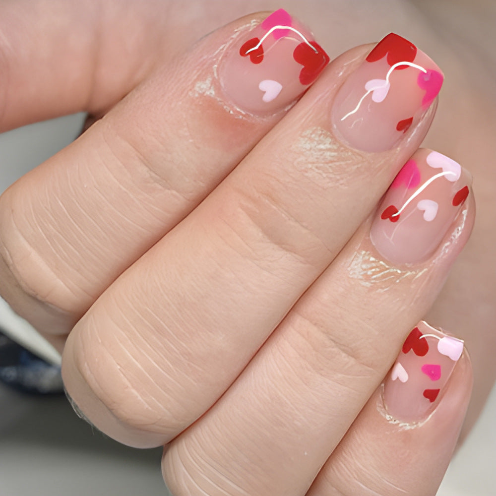 Herz-Dekorierte Druck-Nagelkunst Brehn