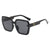 Damen geometrische Sonnenbrille mit robustem Rahmen Brehn