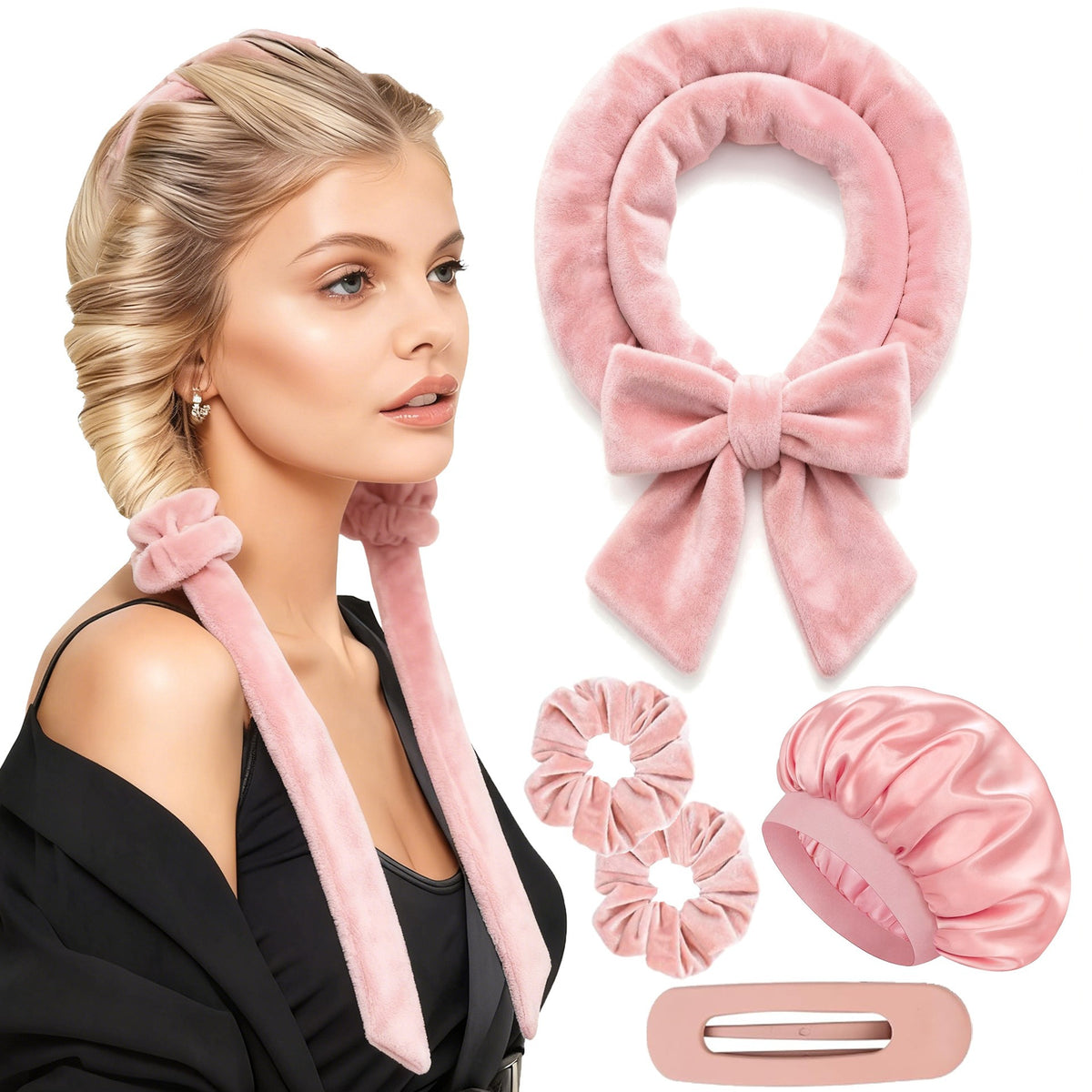 Hitzefreies Satin-Haarlocken-Set