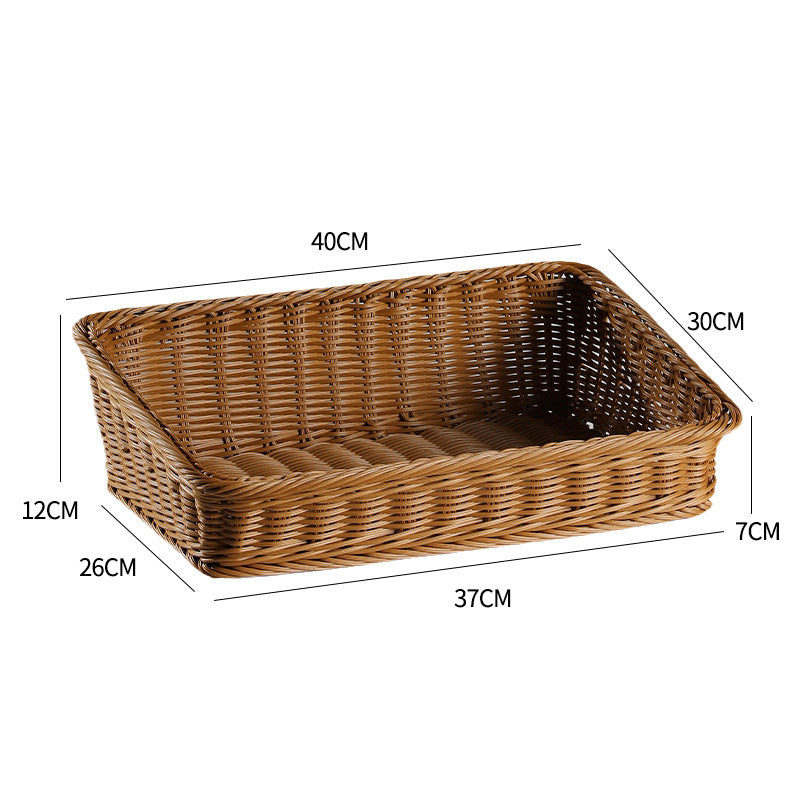 Unisex Tragbare Aufbewahrungskiste aus geflochtenem Rattan Brehn