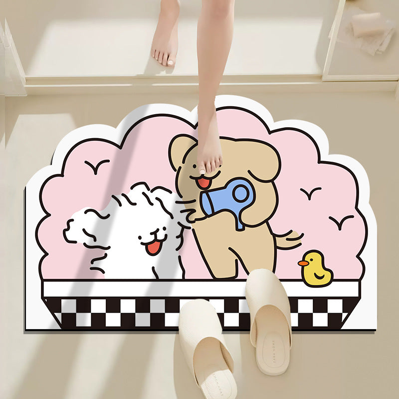 Cartoon Tierdesign Badmatte Brehn
